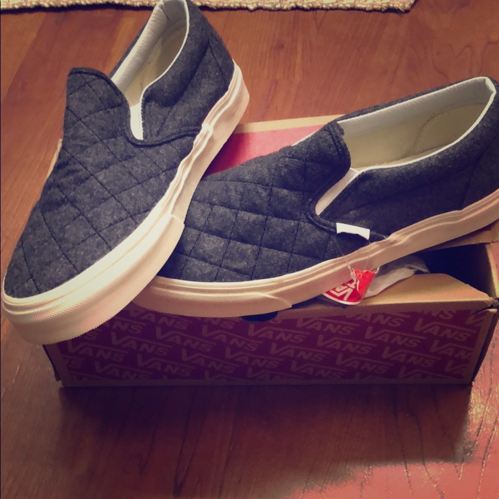 Brand New Grey Vans - Classic Slip-On